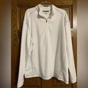 Pebble Beach White Quarter-Zip Pullover